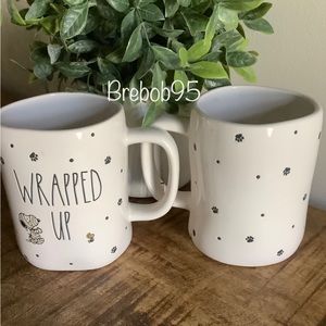 Rae Dunn Snoopy Peanuts WRAPPED UP Halloween Mugs